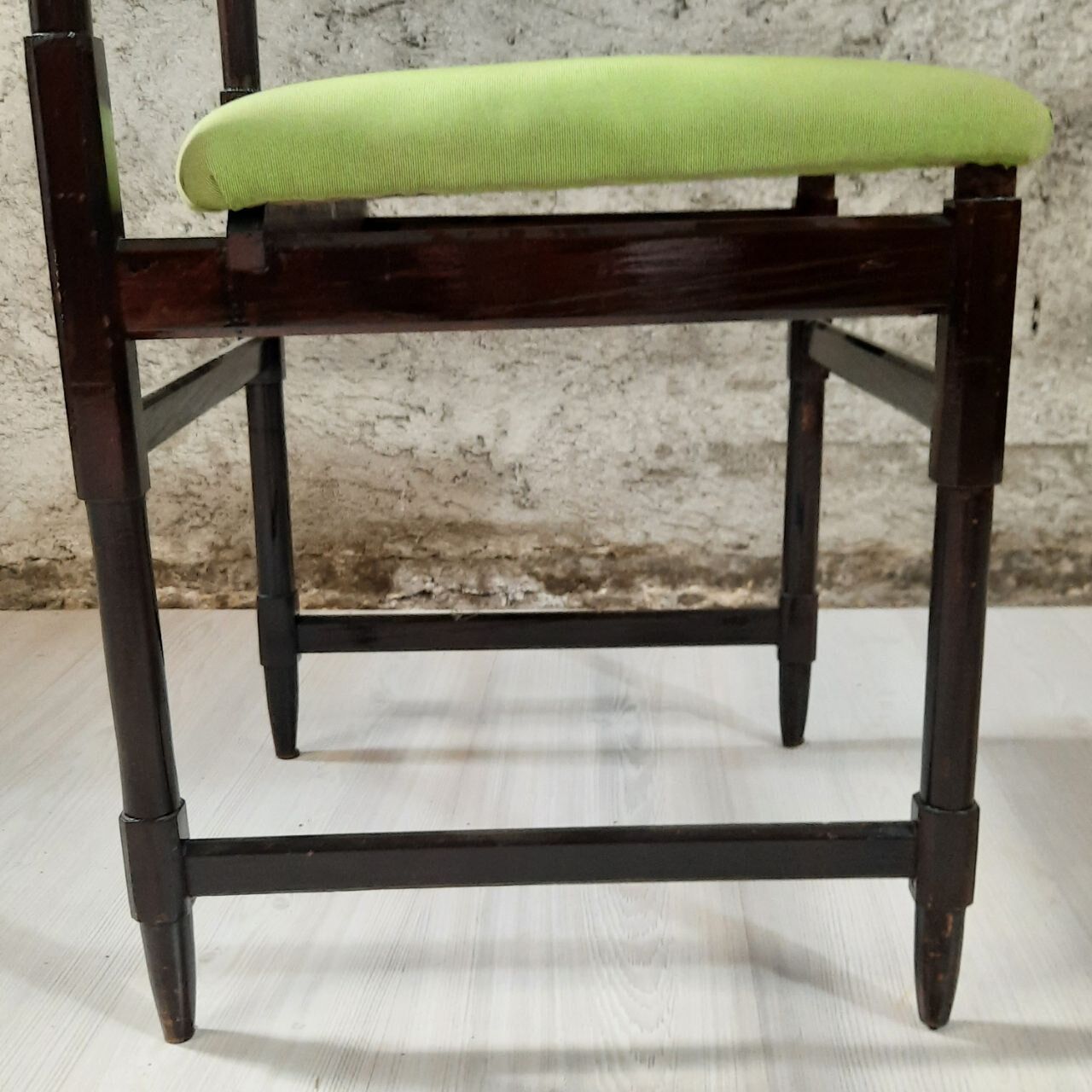 Six 50's chairs - varnished wood