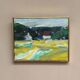 Original Swedish Oil on Canvas – “Houses” by T. Örn 1970 – Vintage & Framed