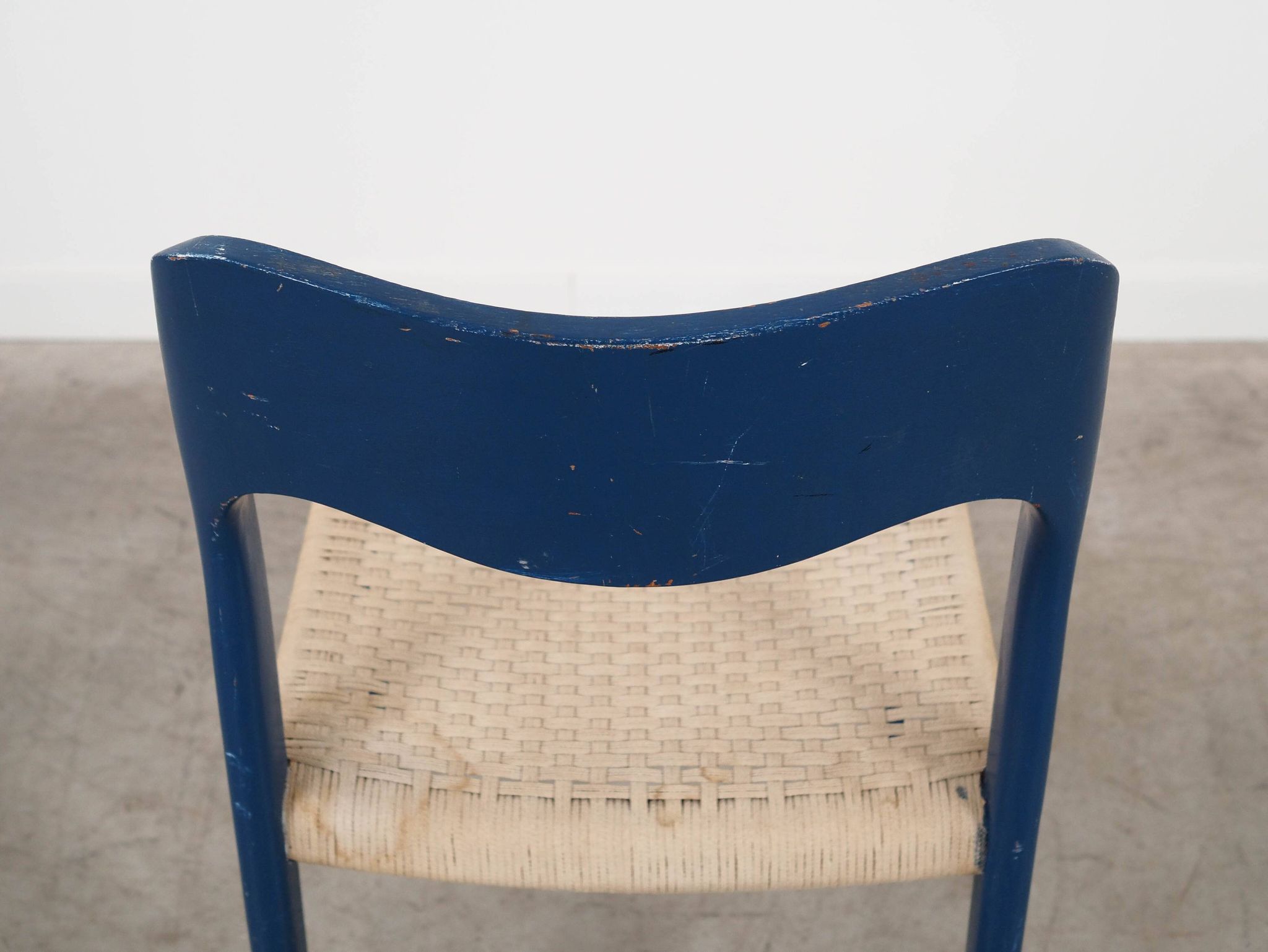 Blue teak chair, Danish design, 1960s, designer: Niels Otto Møller