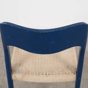 Blue teak chair, Danish design, 1960s, designer: Niels Otto Møller