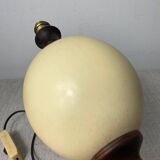 Wooden and ostrich egg lamp base