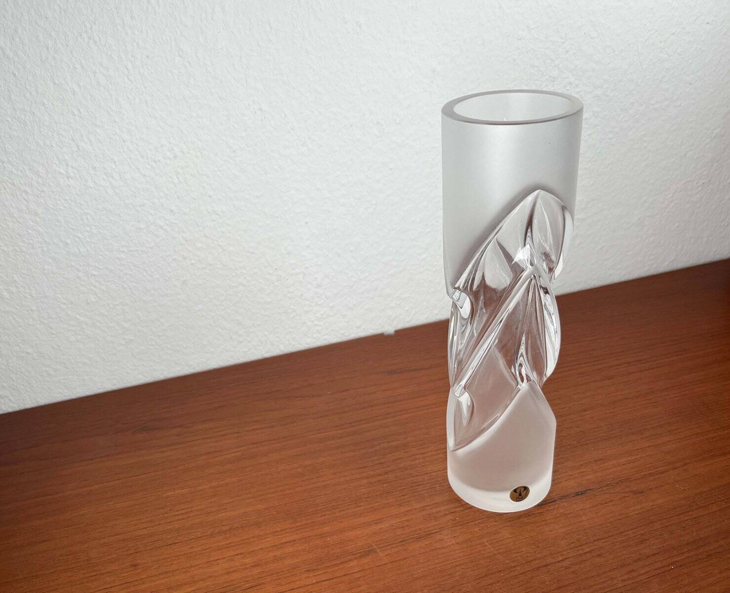 Vintage glass vase from the German Malachit series by Peill & Putzler, 1970s.