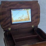 Old dressing table worker empty pocket table in walnut