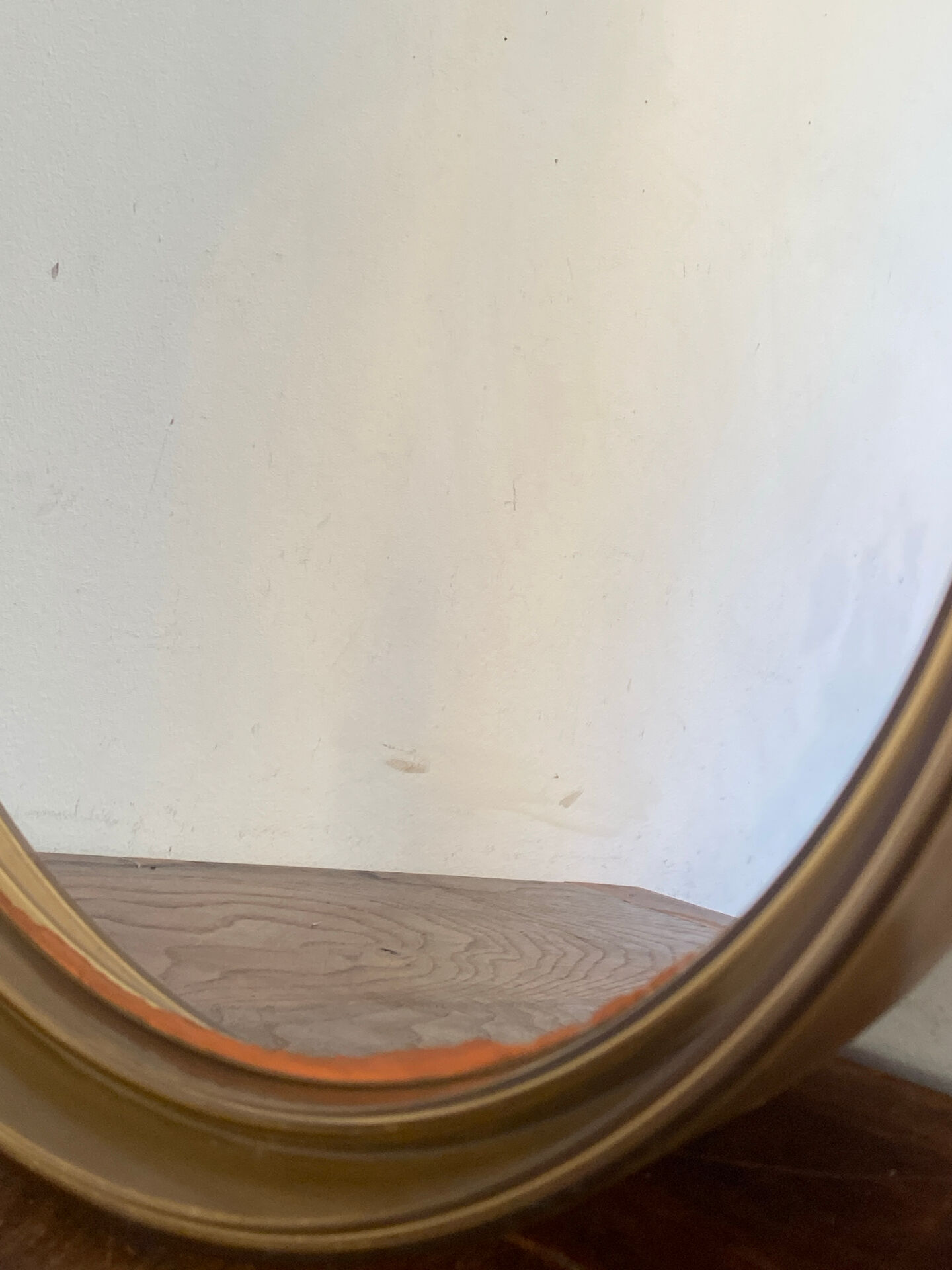Miroir circulaire en plastique, brun fumé, années 70