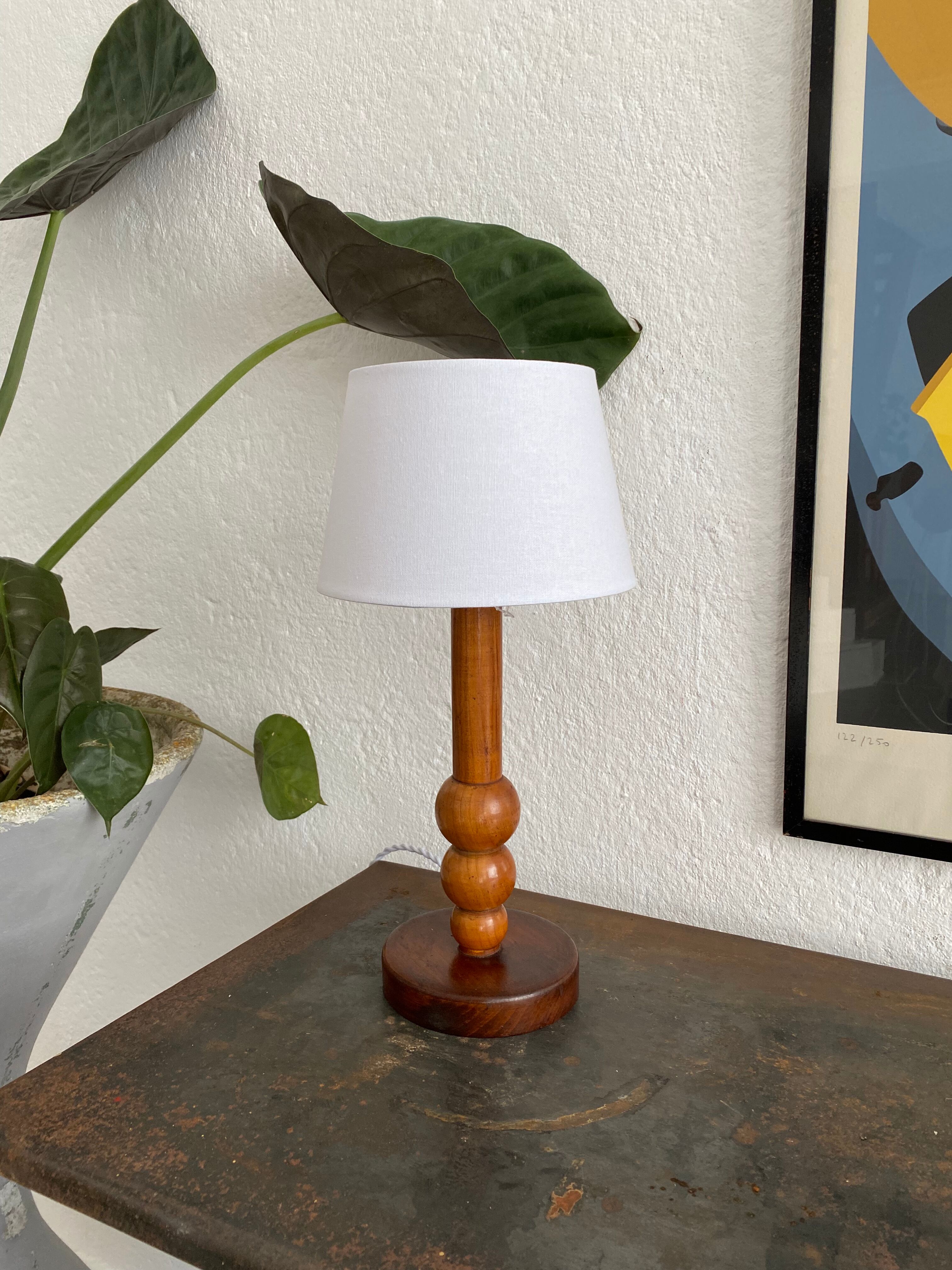 Modernist vintage wood lamp