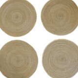 Table set or underside made of natural fiber