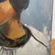 Portrait of a woman in oil on panel