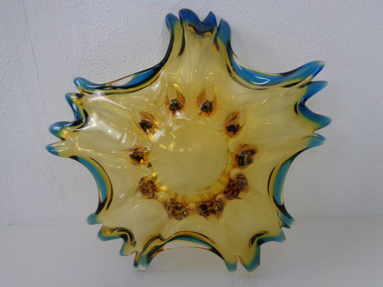 Sommerso Murano Glass Bowl, Italy, 1960s