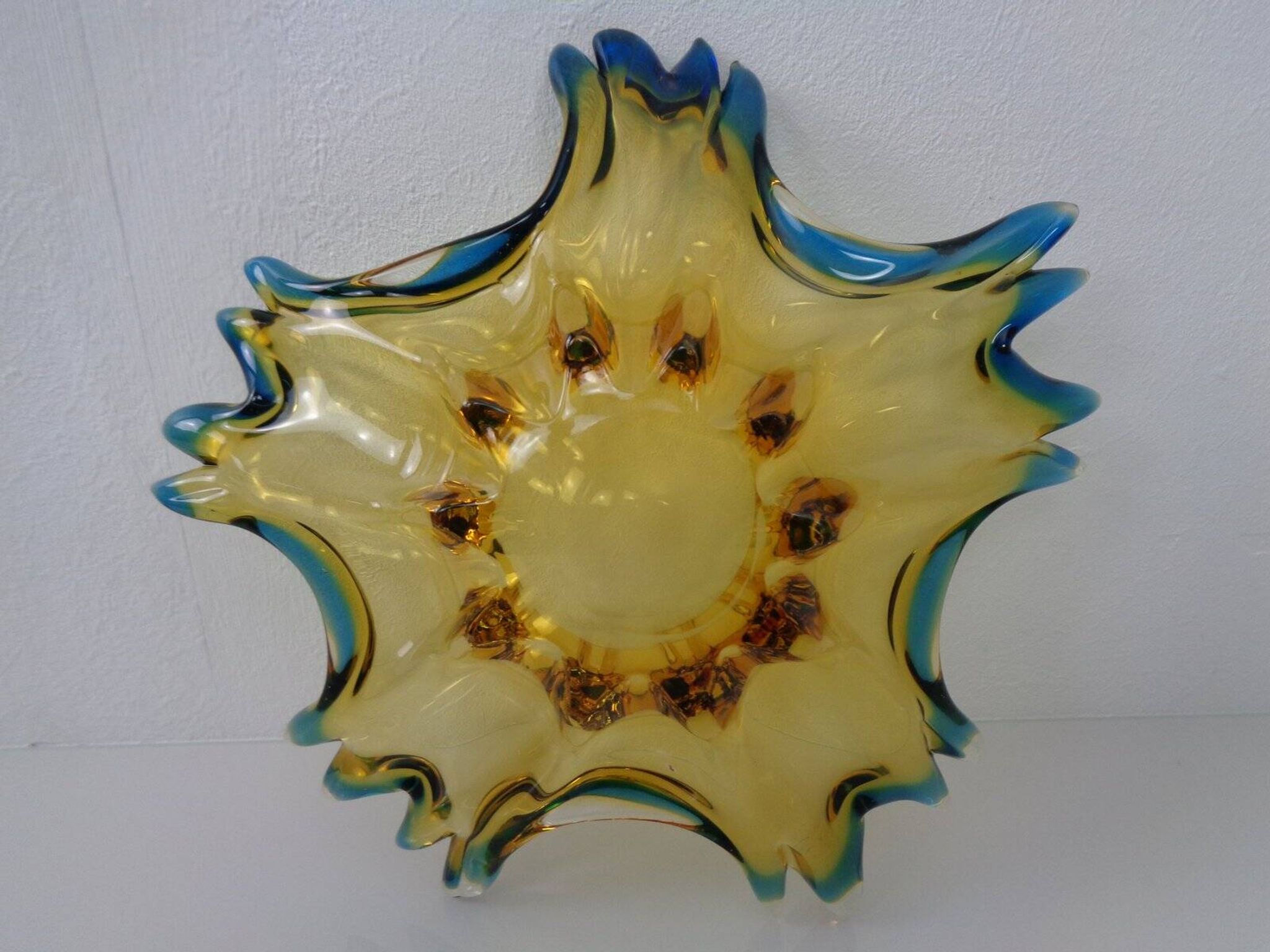 Sommerso Murano Glass Bowl, Italy, 1960s