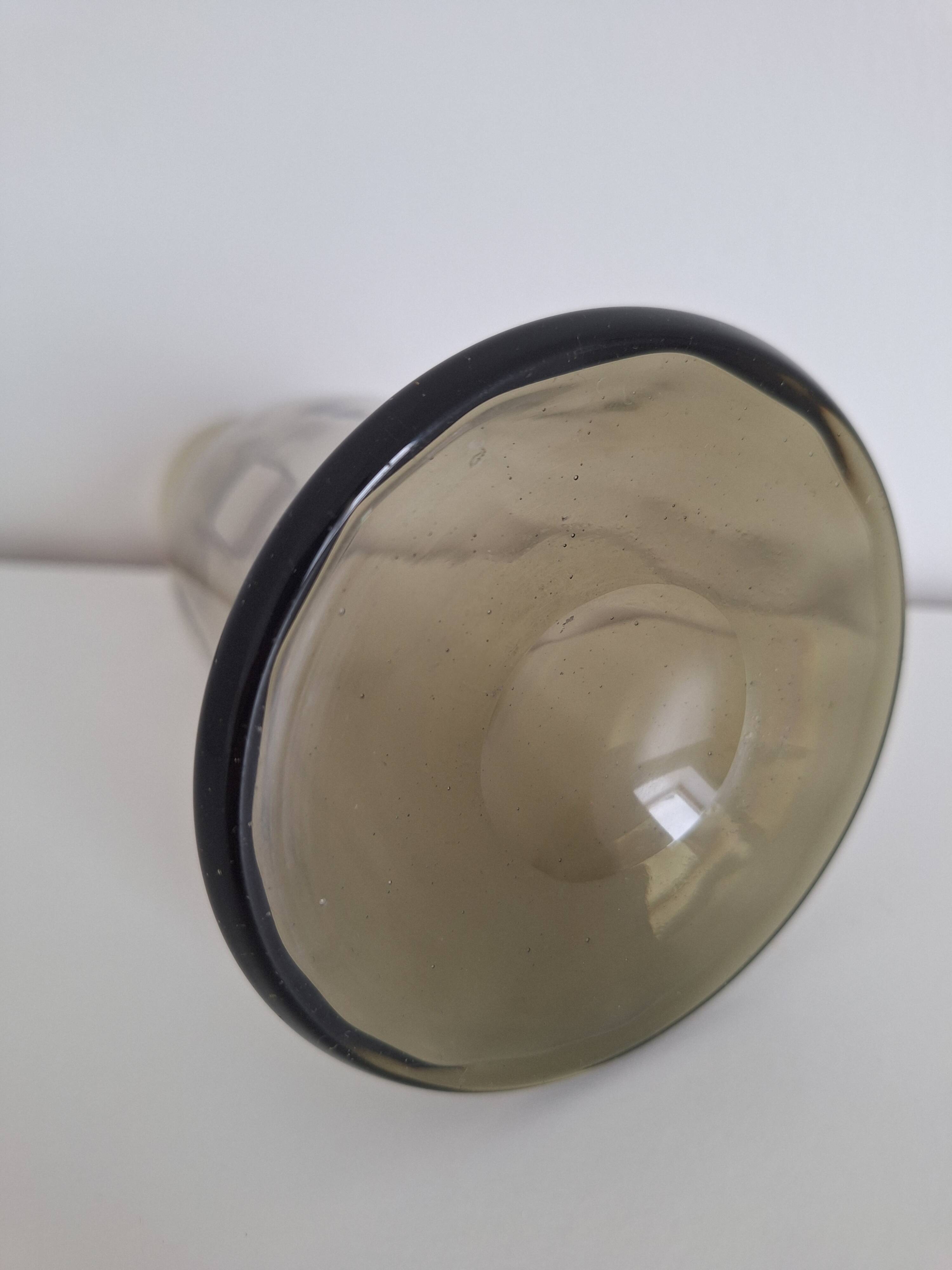 Khaki glass vase