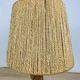 Brutalist lamp olive wood and organic style rope