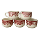 5 tasses anciennes Badonviller fruits