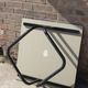 Vintage coffee table in steel and black melamine by Airborne, france, 1990s