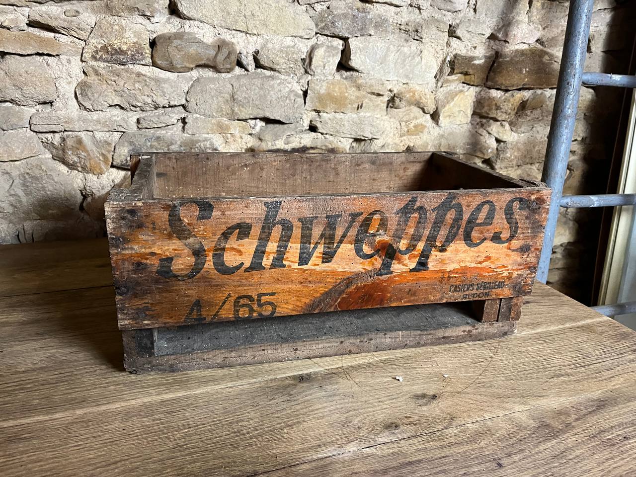 Schweppes wooden box