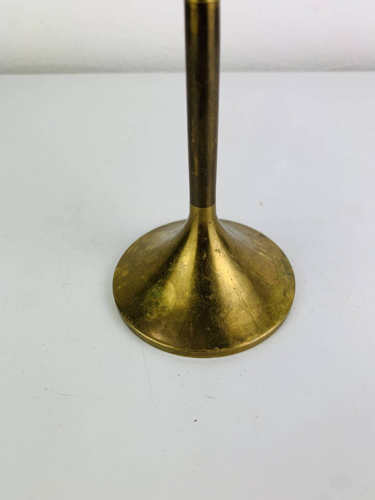 Scandinavian brass candlestick, 1960s, vintage