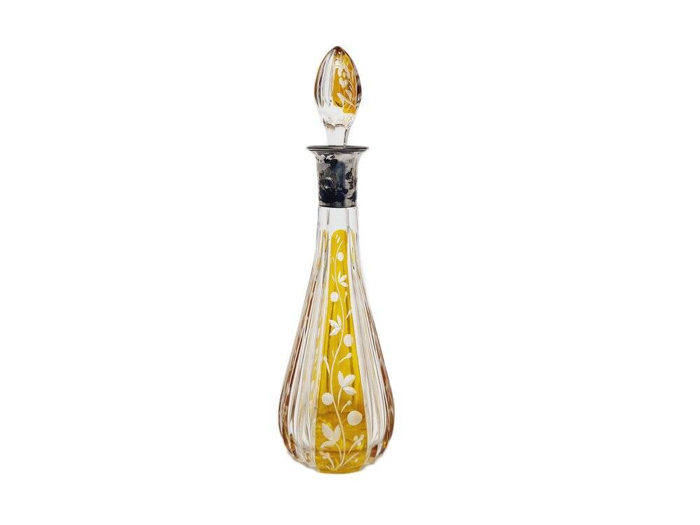 Art Deco crystal silver carafe, Denmark, 1930s