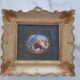 Enamel painting/under glass - Old - Signed