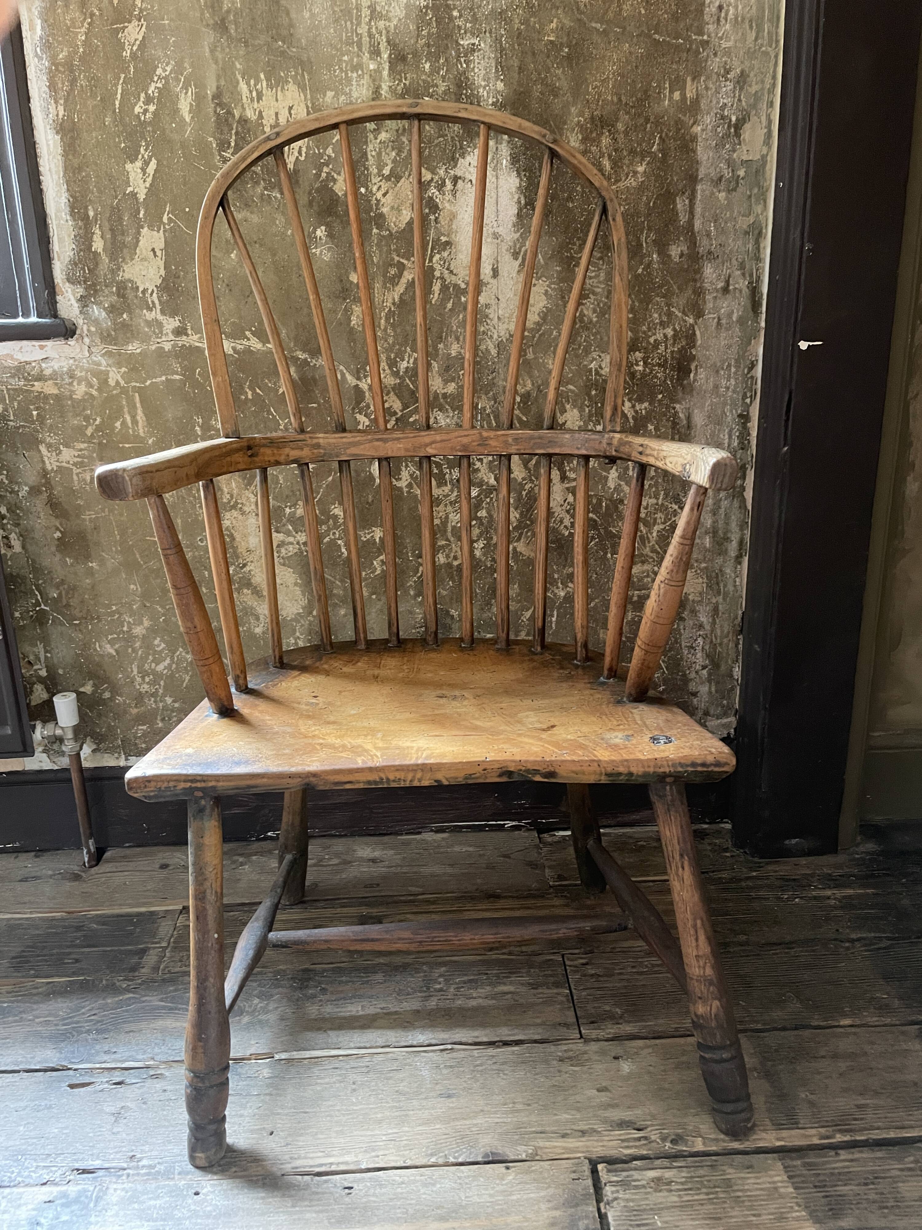 18th / Early 19th Century English Vernacular Windsor Armchair | Primitive E