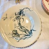 6 Mismatched Terre de Fer Hollow Plates Gien Late 19th Early 20th