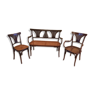 Ensemble 1 banquette 1 fauteuil 1 chaise Jacob et Josef Kohn