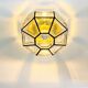 Mid-Century Modern Glass & Brass Ceiling Light from Limburg, Germany, 1960s
