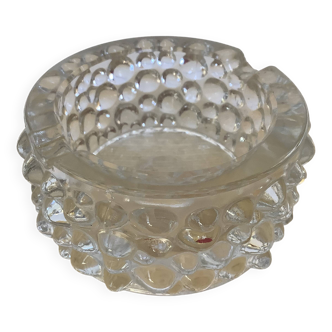 Bubble ashtray pocket emptier in molded glass