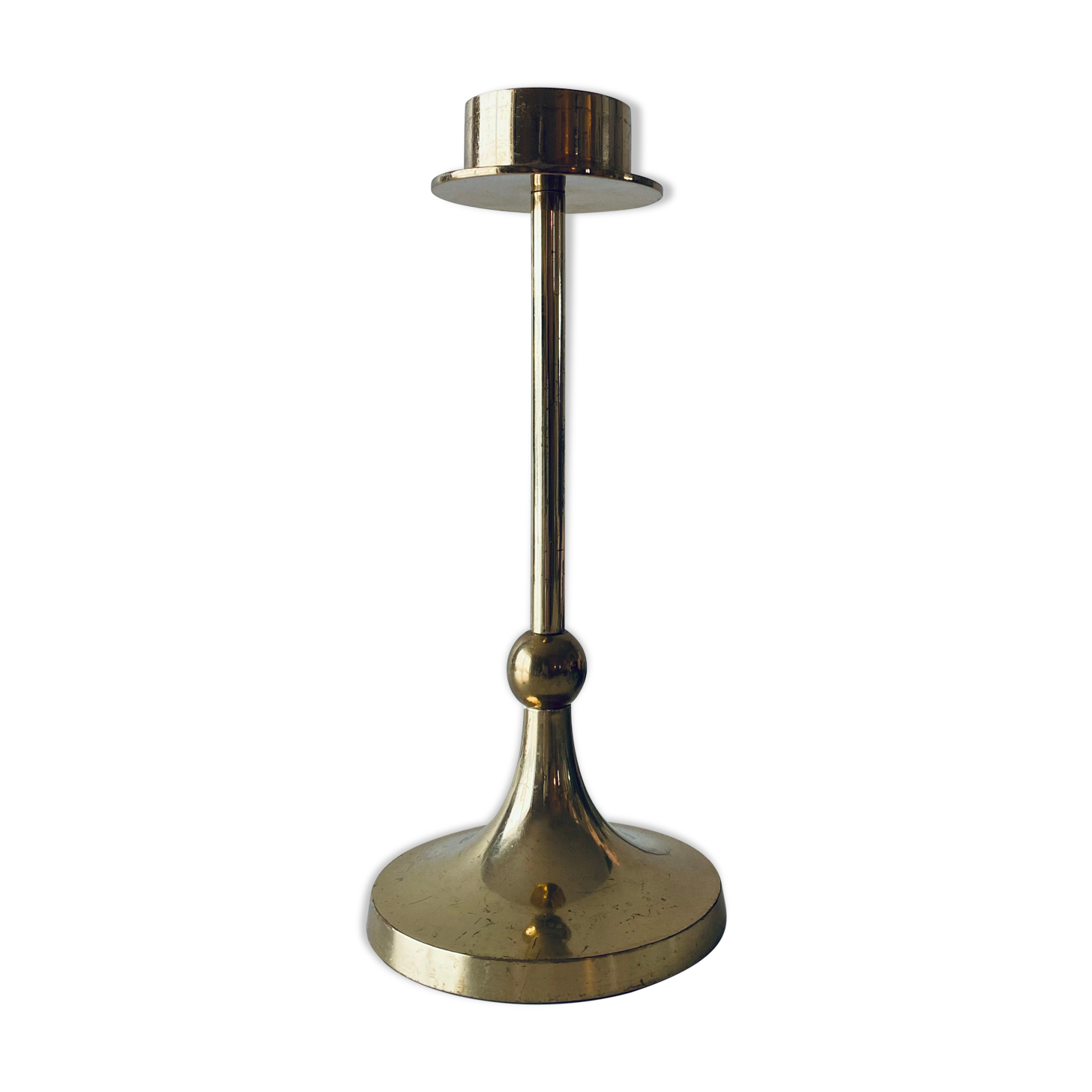 Golden brass candle door