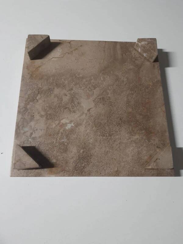 Antique marble trivet - vintage