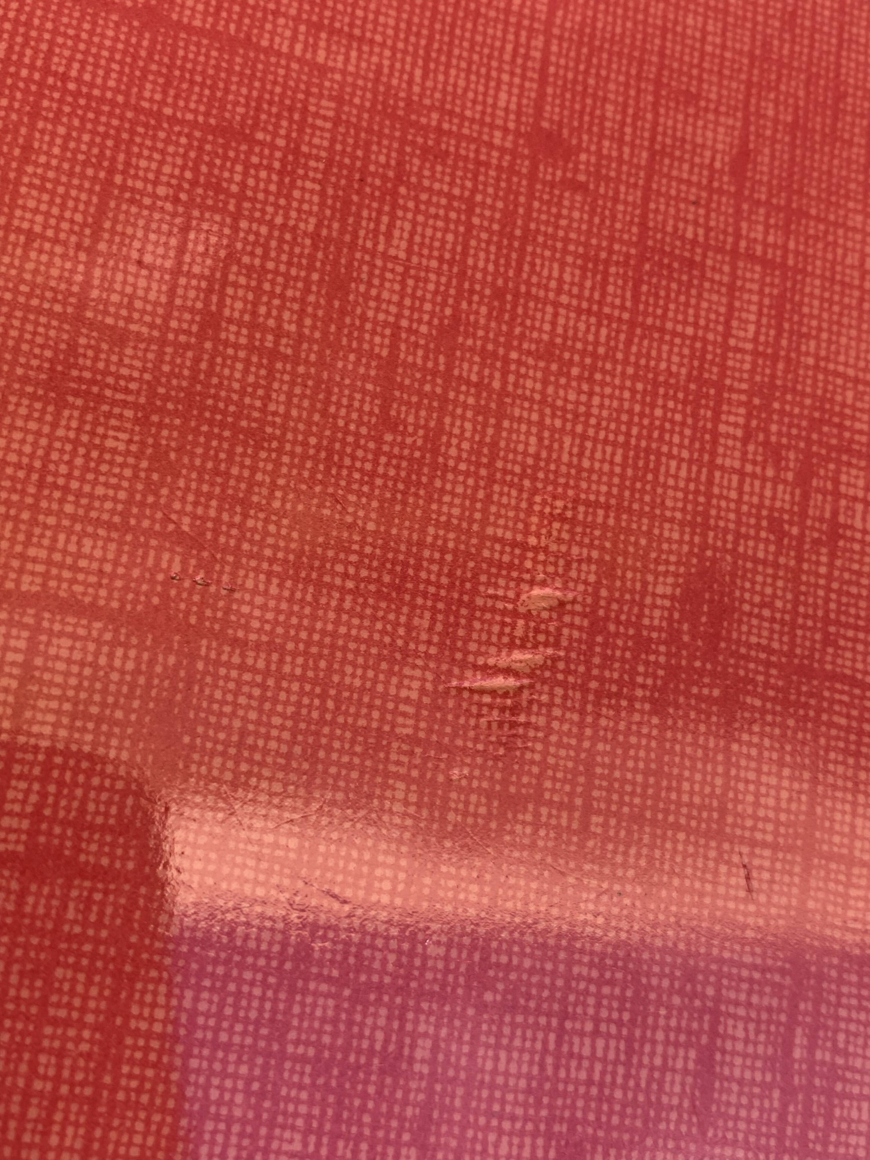 4 red Formica chairs with Eiffel legs, 1950s