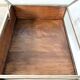 Oak and brass-mounted display cabinet on legs – Circa 1950