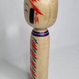 Traditional Japanese Kokeshi doll signed and numbered, 31 cm, dated 1964