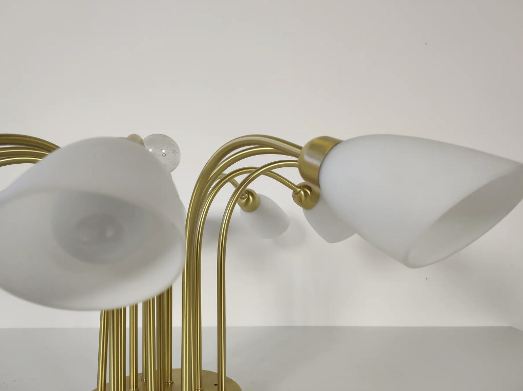 Vintage Hillebrand brass chandelier