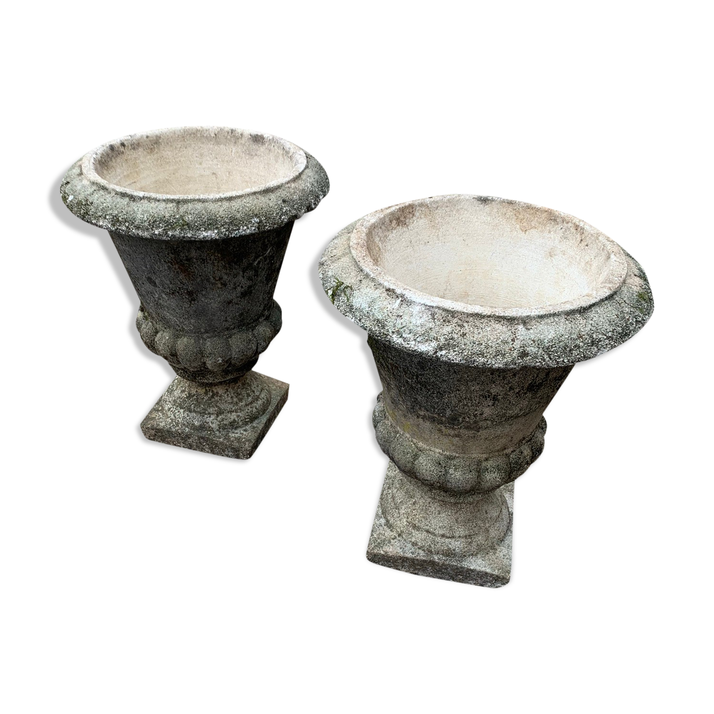 Set of 2 Medici stone pots