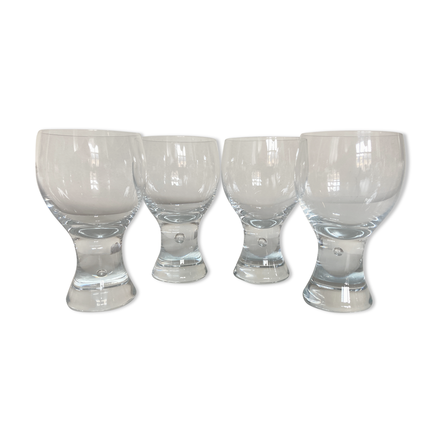 Set of 4 glasses Rondo by Kosta Boda Sweden 1970