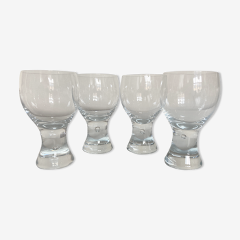 Set of 4 glasses Rondo by Kosta Boda Sweden 1970
