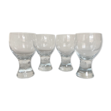 Set of 4 glasses Rondo by Kosta Boda Sweden 1970
