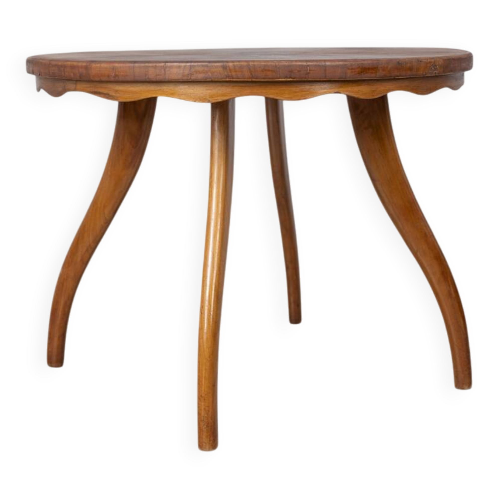 Vintage 1940s wooden coffee table in italian design
