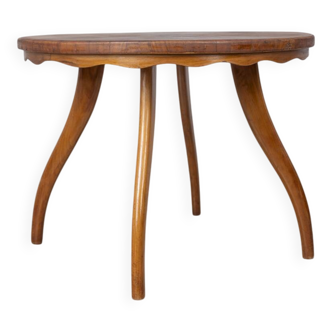Vintage 1940s wooden coffee table in italian design