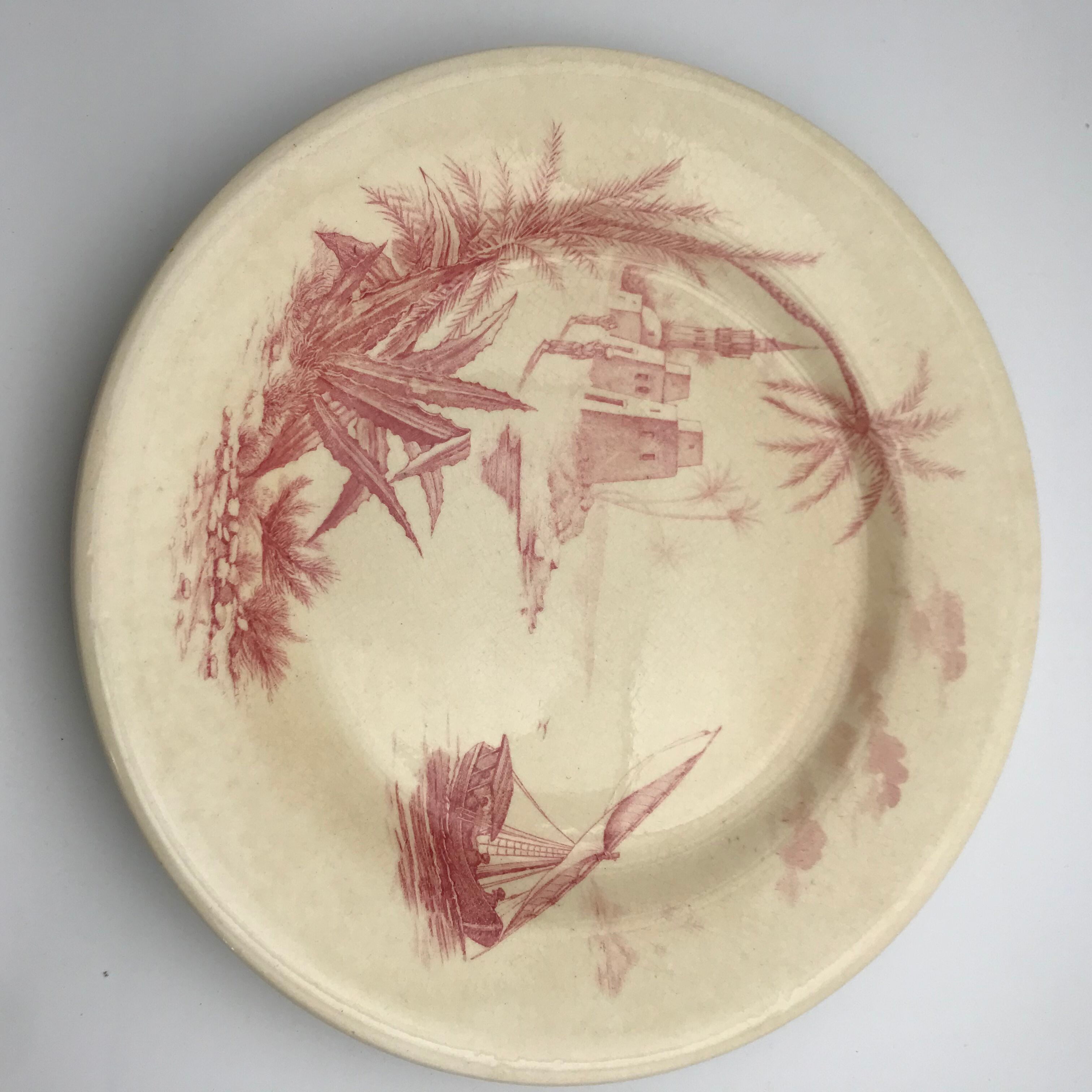 6 flat plates views of shabby pink orient