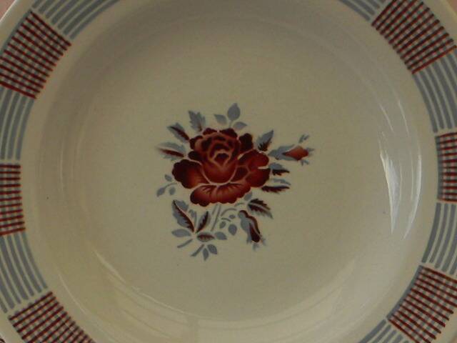 6 deep plates in earthenware from saint amand. scottish model.