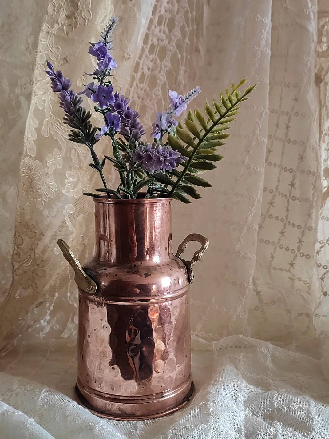 Small copper milk jug