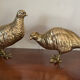 Vintage brass bird pair