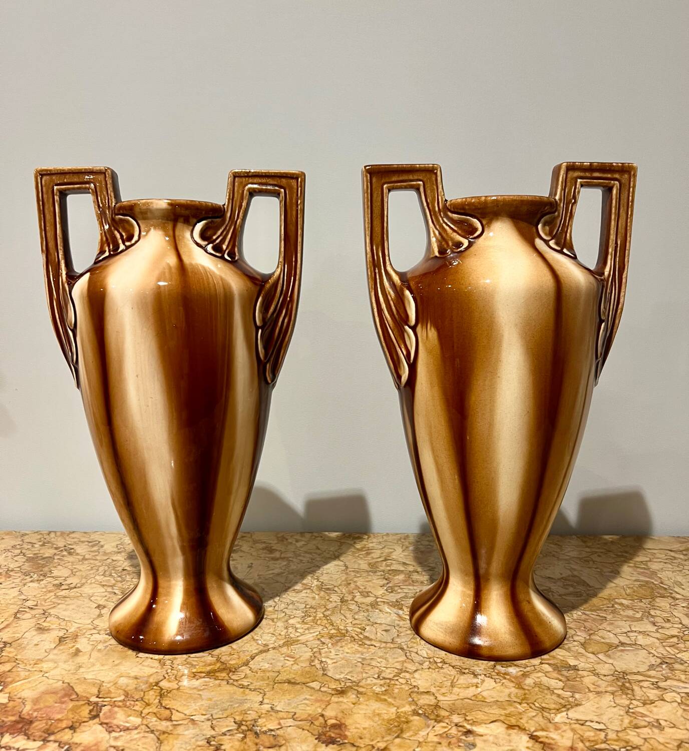 Pair of louis gueulle vases