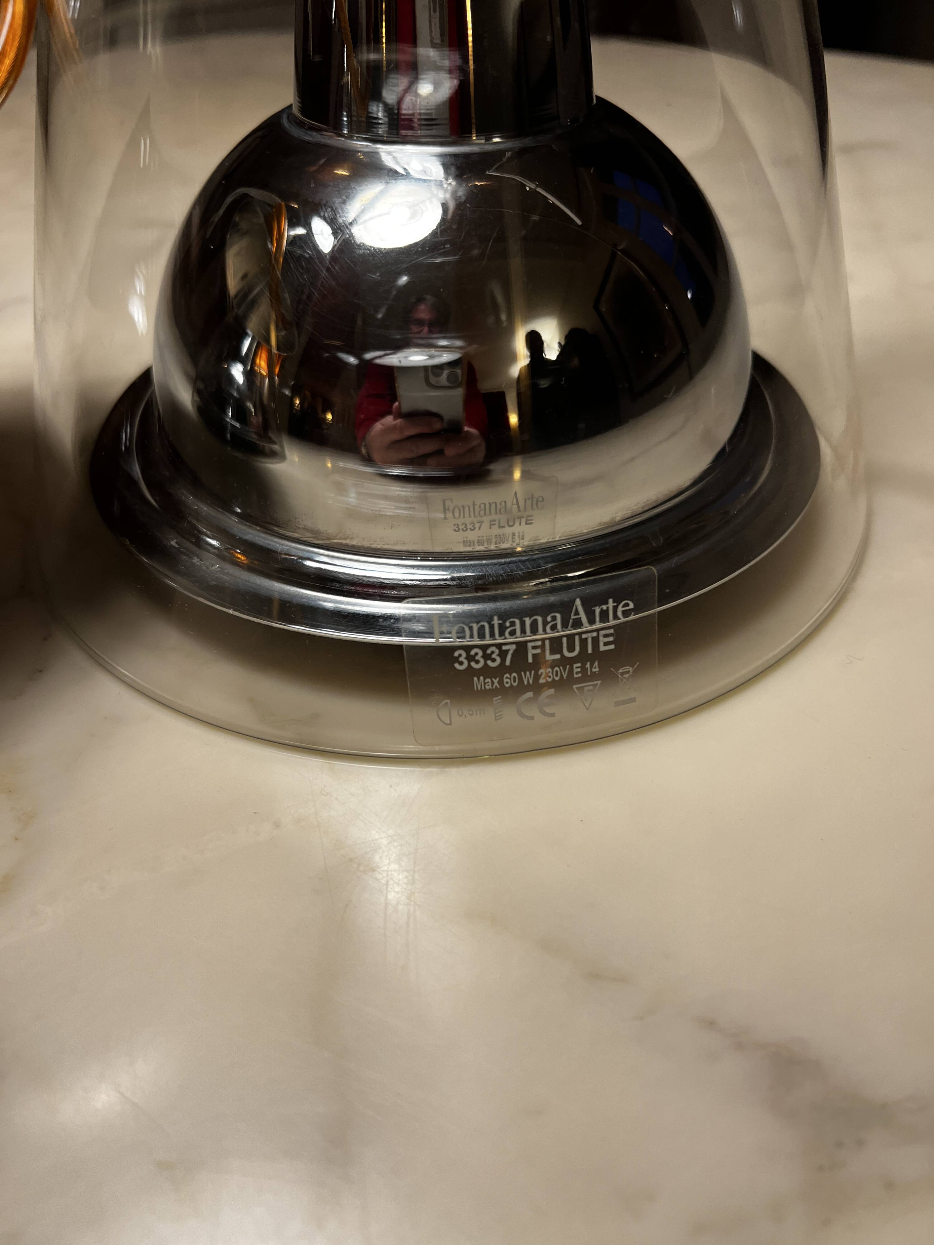 Flute Pendant Lamps 1st Edition Franco Raggi by Fontana Arte 1999