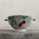 Earthenware bowl, café au lait bowl, antique, France, cherries.