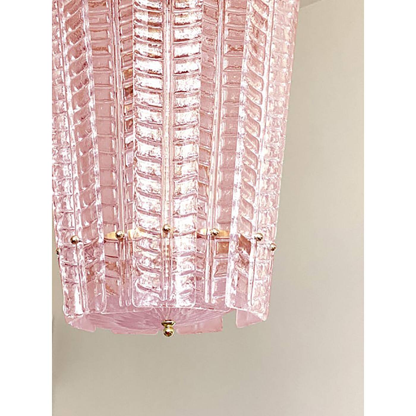 Contemporary Pink Murano Glass Lantern
