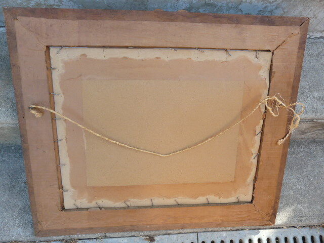 Wooden glass frame with knot