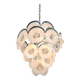 Lustre vintage en verre de murano par vistosi avec 27 disques / italie des années 60 / design italien de l'ère spatiale
