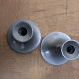 Pewter candlestick candle holders (pair)