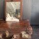 Antique mercury mirror in wood, late 19th century